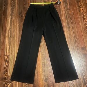 Favorite Daughter Pleated Black Wide-Leg Pants